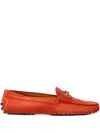 Tod's Suede Mocassino Driving Shoes In Yellow