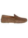 Tod's Gommino 22l Walnut Suede Loafer In Noce Chiaro