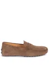 Tod's Gommino 22l Walnut Suede Loafer In Brown