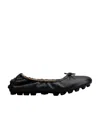 Tod's Gommino Bubble Leather Ballet Flats In Black