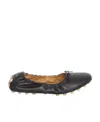 Tod's Des Gommini 76k Ballerina Flats In Black