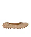 Tod's Women Des Gommini 76k Ballerinas In Nude