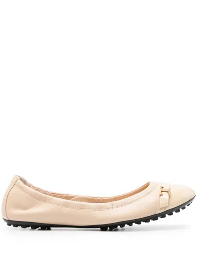 Tod's Gommino Ballet Pumps In Neutrals
