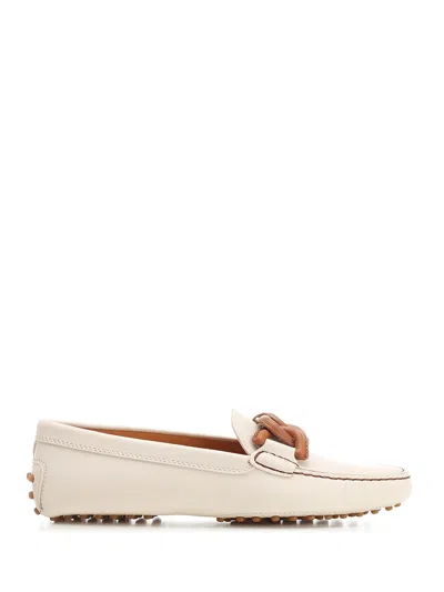 Tod's Gommino Blubble Loafer In Ivory