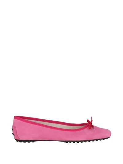 Tod's Kids' Gommino Bow-detail Ballet Flats In Pink