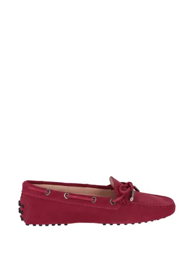 Tod's Gommino Bow-detail Loafers In Red