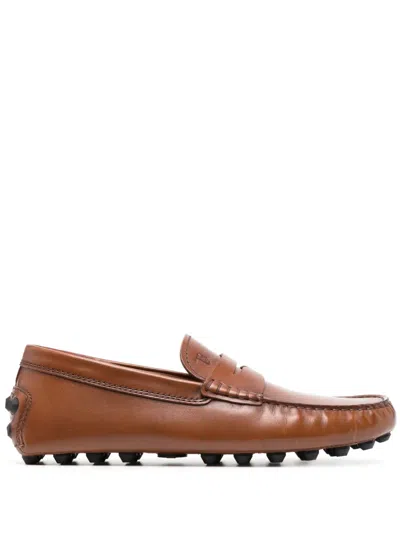 TOD'S GOMMINO BUBBLE LEATHER DRIVING MOCCASINS