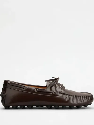 Tod's Gommino Bubble Loafers In Brown