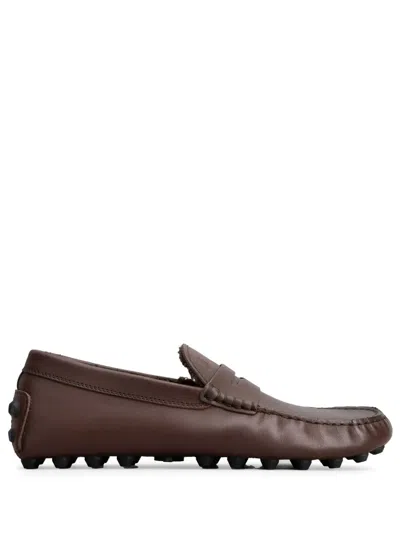 Tod's Gommino Bubble Loafers In Brown