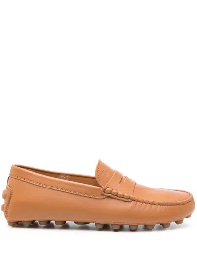 Tod's Gommino Bubble Loafers In Brown