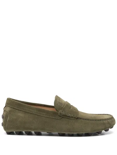 Tod's Gommino Bubble Loafers In Green