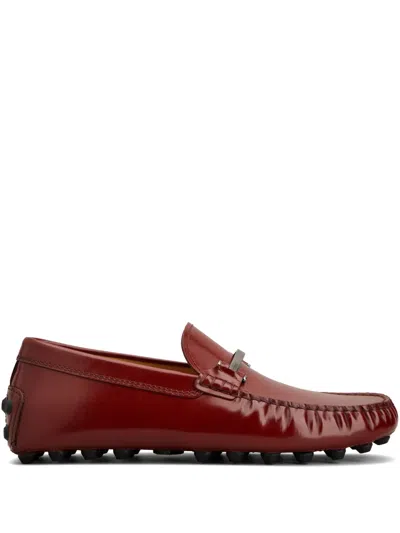Tod's Gommino Bubble Loafers In Red