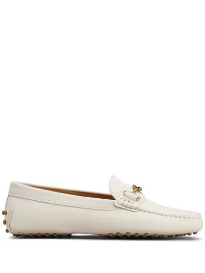 Tod's Gommino Bubble Loafers In White