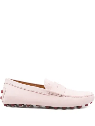 Tod's Gommino Bubble Pebble-detail Loafers In Pink