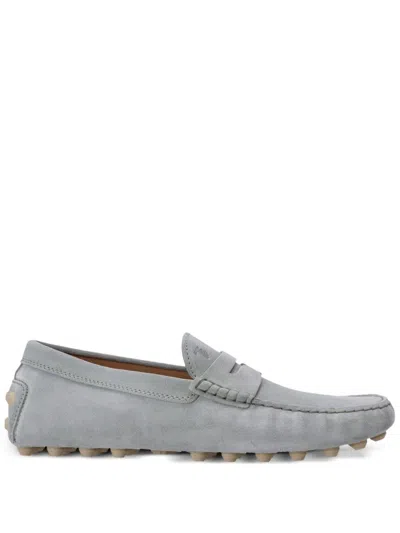 Tod's Gommino Bubble Suede Driving Shoes In Grey