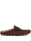 Tod's Gommino Bubble Mules Aus Wildleder In Brown
