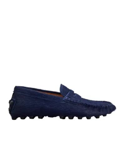 Tod's Gommino Calf-hair Loafers In Black