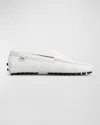 Tod's Gommino Croco Penny Driver Loafers In Bianco