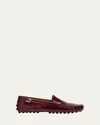 Tod's Gommino Croco Penny Driver Loafers In Red