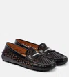 Tod's Gommino Cutout Leather Driving Shoes In Black