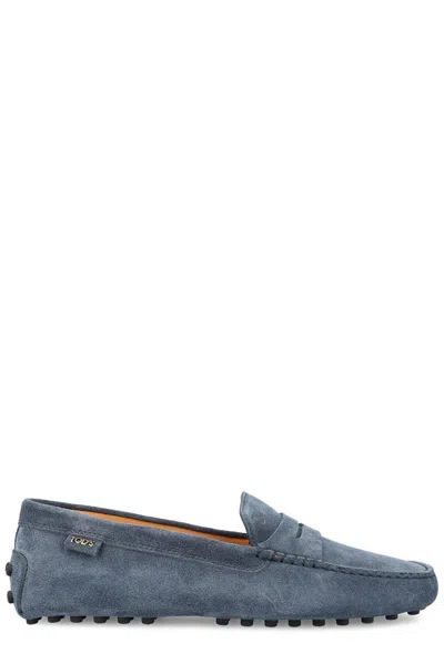 Tod's Gommino Driving Loafers In Blue