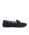 Tod's Woman Loafers Black Size 7 Soft Leather In Blue