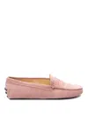 Tod's City Rubber Suede Leather Loafers In Brown