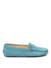Tod's Gommino Penny-slot Suede Loafers In Green