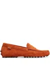 Tod's Gommino Flat Driving Shoes In 橘色