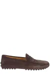 Tod's Brown Leather Loafers With Minimalist Design