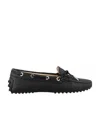 Tod's Pebbled Leather Loafers In Black