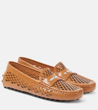 Tod's Gommino Driving Shoes In Brown