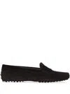 Tod's Gommino Driving Shoes In Suede In Black
