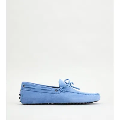 Tod's Gommino Driving Shoes In Suede In Blue