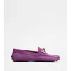 Tod's Gommino Driving Shoes In Suede In Purple