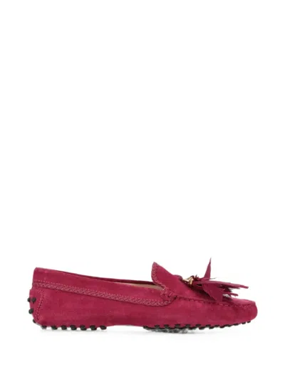 Tod's Gommino Fringe-tassel Loafers In Pink