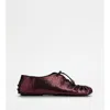 Tod's Gommino In Leather With Drawstring In Blue