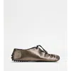 Tod's Gommino In Leather With Drawstring In Gold