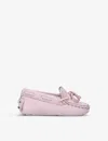 Tod's Tods Pale Pink Gommino Lace-up Suede Driving Shoes 0-12 Months In Pale Pink