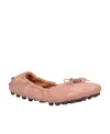 Tod's Woman Ballet Flats Blush Size 8 Leather In Pink