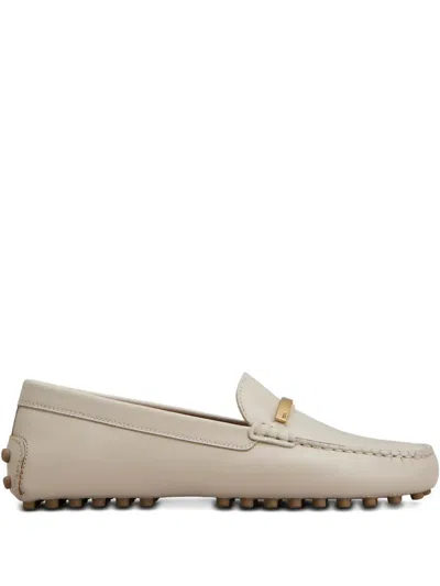 Tod's Gommino Leather Bar Loafers In Neutral