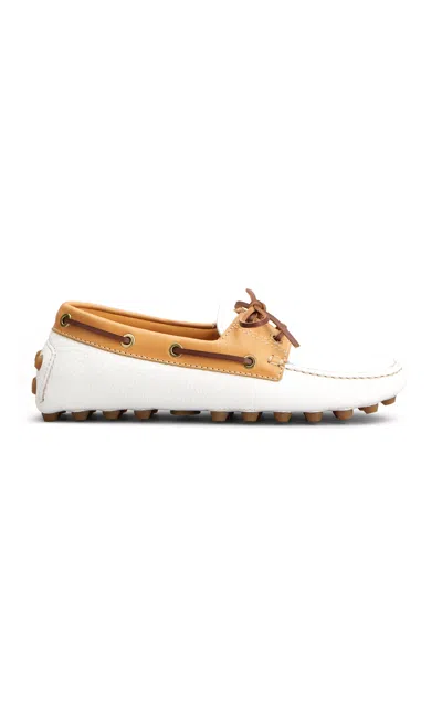 Tod's Leather Boat Bubble Rubber In White