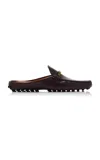 Tod's Gommino Leather Loafer Mules In Brown