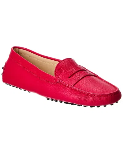 Tod's Tods Gommino Leather Loafer In Pink