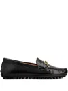 Tod's 10mm Gommino Leather Loafers In Black
