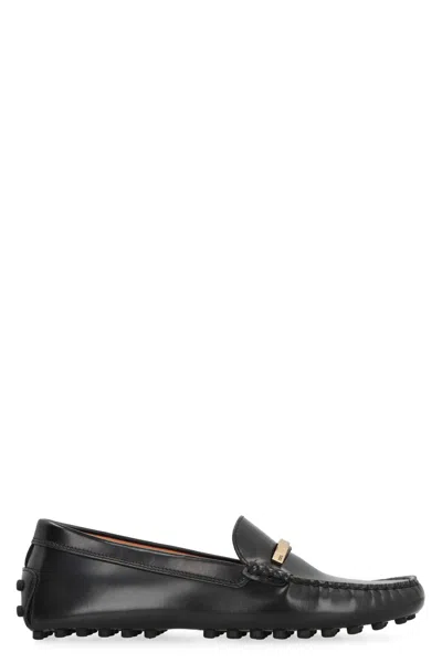 Tod's Gommino Leather Loafers In Black