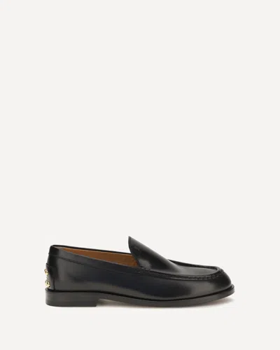Tod's Logo-debossed Studded Leather Loafers In Animal Print