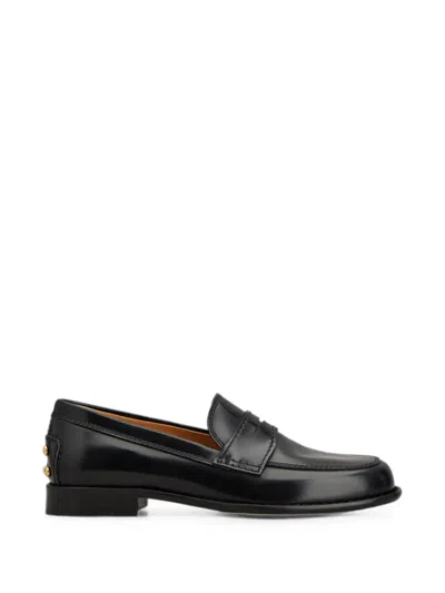 Tod's Gommino Leather Loafers In Black