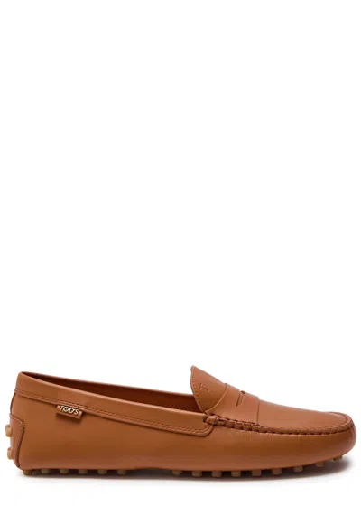 Tod's Tods Gommino Leather Loafers In Brown