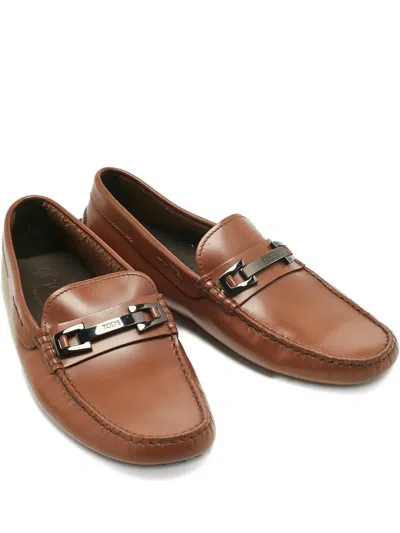 Pre-owned Tod's Gommino Leather Loafers In Brown